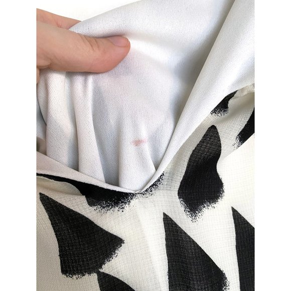 Sage Graphic Print Shift Dress S/6 - Picture 6 of 6